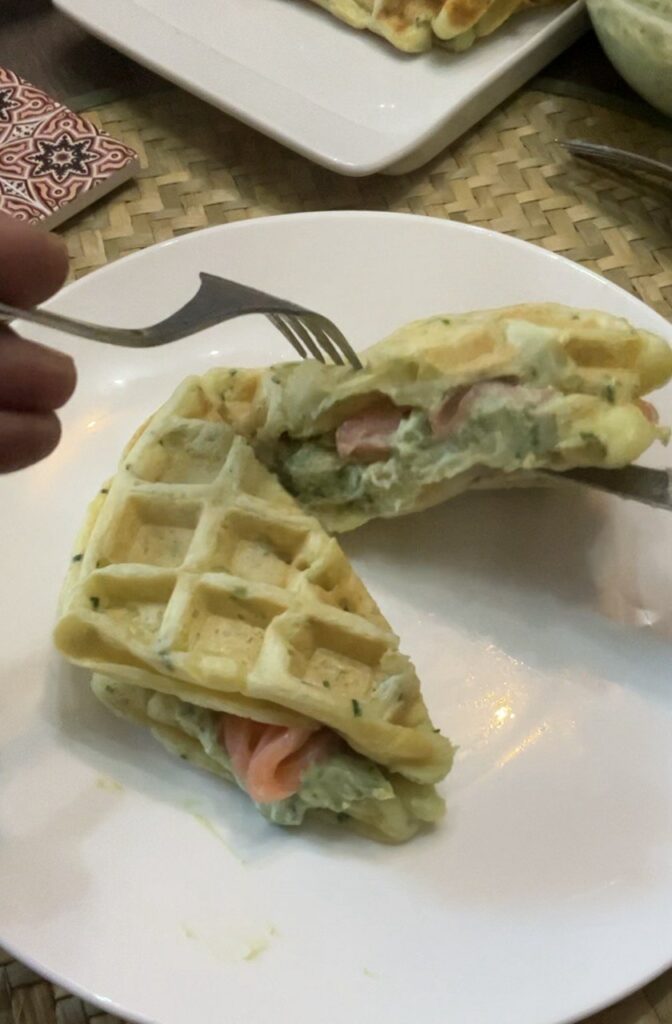 waffle di patate salato